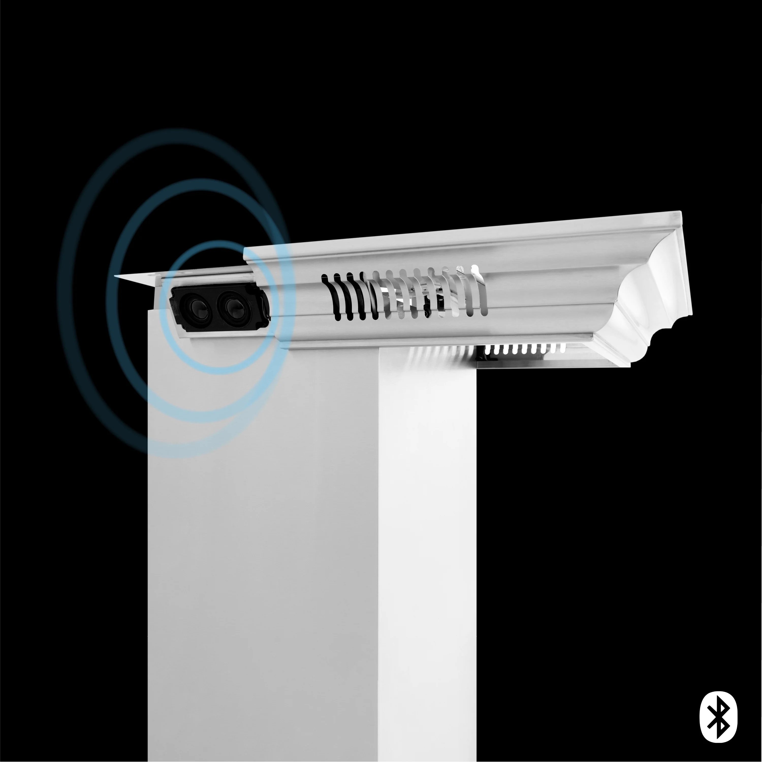 48" ZLINE CrownSound™Ducted Vent Wall Mount Range Hood in Stainless Steel with Built-in Bluetooth Speakers (667CRN-BT-48) - Image 10