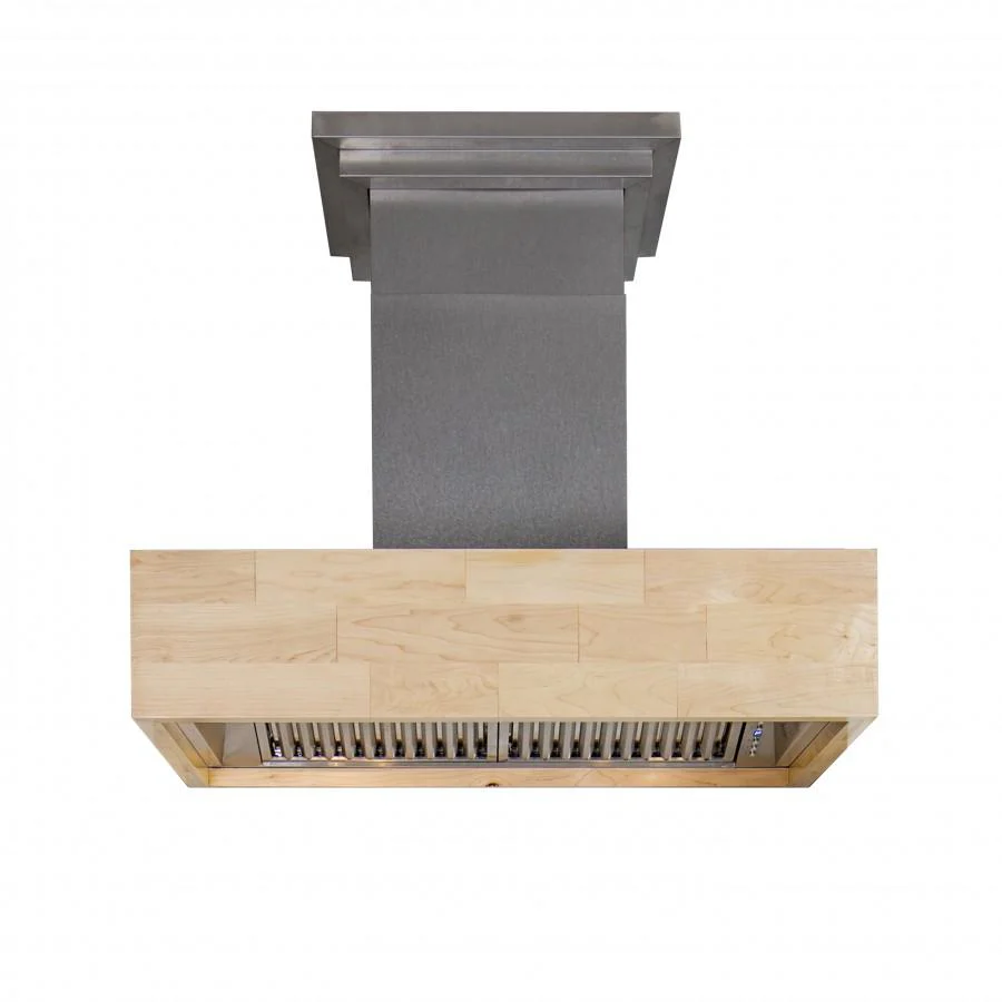 ZLINE 36 in. Designer Series Wooden Wall Mount Range Hood in Butcher Block (681M-36)