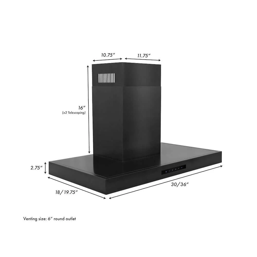 ZLINE 30 in. Convertible Vent Wall Mount Range Hood in Black Stainless Steel, Handle Open Box-Good Condition - Image 10