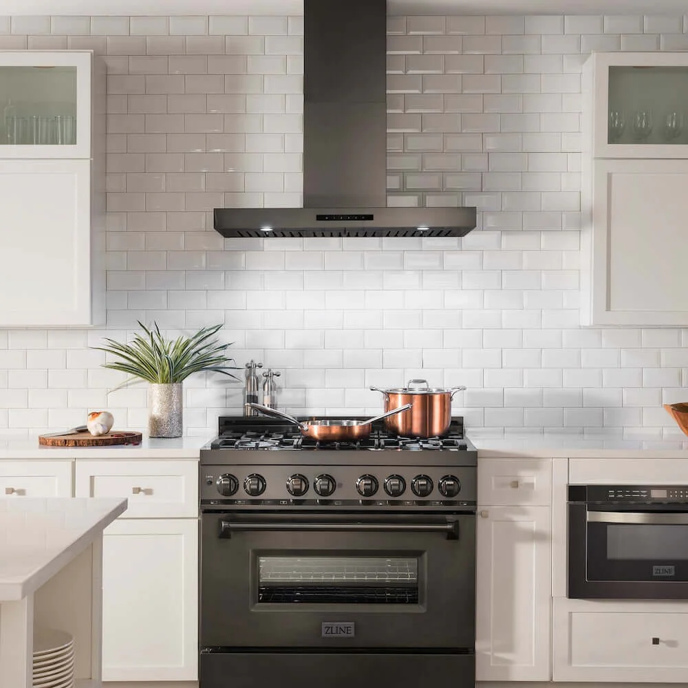 ZLINE 30 in. Convertible Vent Wall Mount Range Hood in Black Stainless Steel, Handle Open Box-Good Condition - Image 9