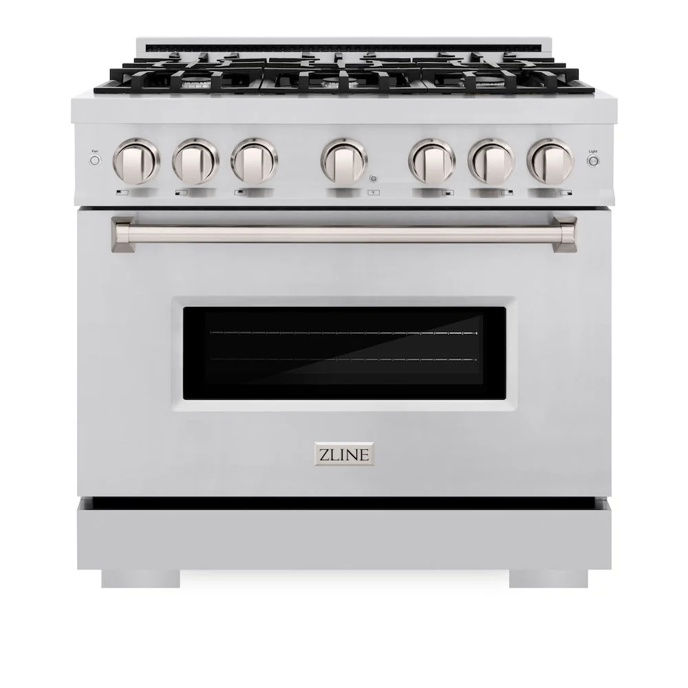 ZLINE 36 in. 5.2 cu. ft. Classic Dual Fuel Range with 6 Burner Gas Cooktop and Electric Convection Oven in Stainless Steel, Open Box-Good Condition - Image 6