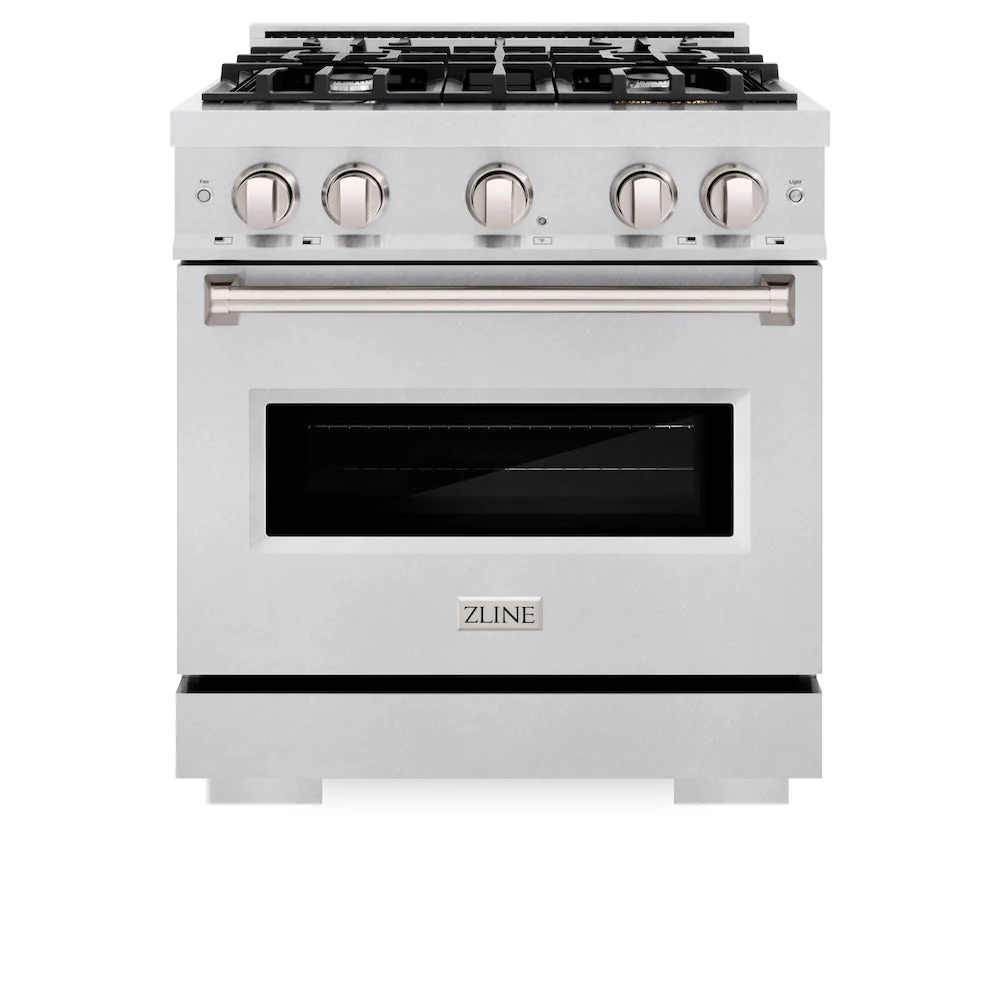 ZLINE 30 in. 4.2 cu. ft. Classic Dual Fuel Range with 4 Burner Gas Cooktop and Electric Convection Oven in Satin Stainless Steel, Open Box-Good Condition - Image 6