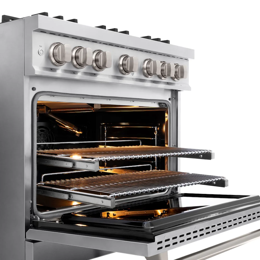 ZLINE 36 in. 5.2 cu. ft. Classic Gas Range with 6 Burner Cooktop and Convection Gas Oven in Stainless Steel, Open Box-Good Condition - Image 10