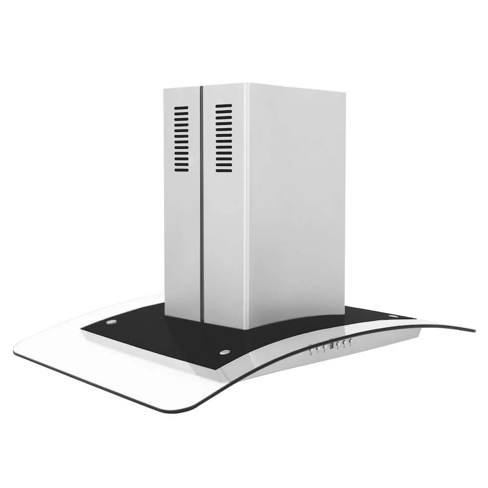 ZLINE 30 in. Convertible Vent Island Mount Range Hood in Stainless Steel & Glass, Handle Open Box-Good Condition - Image 3