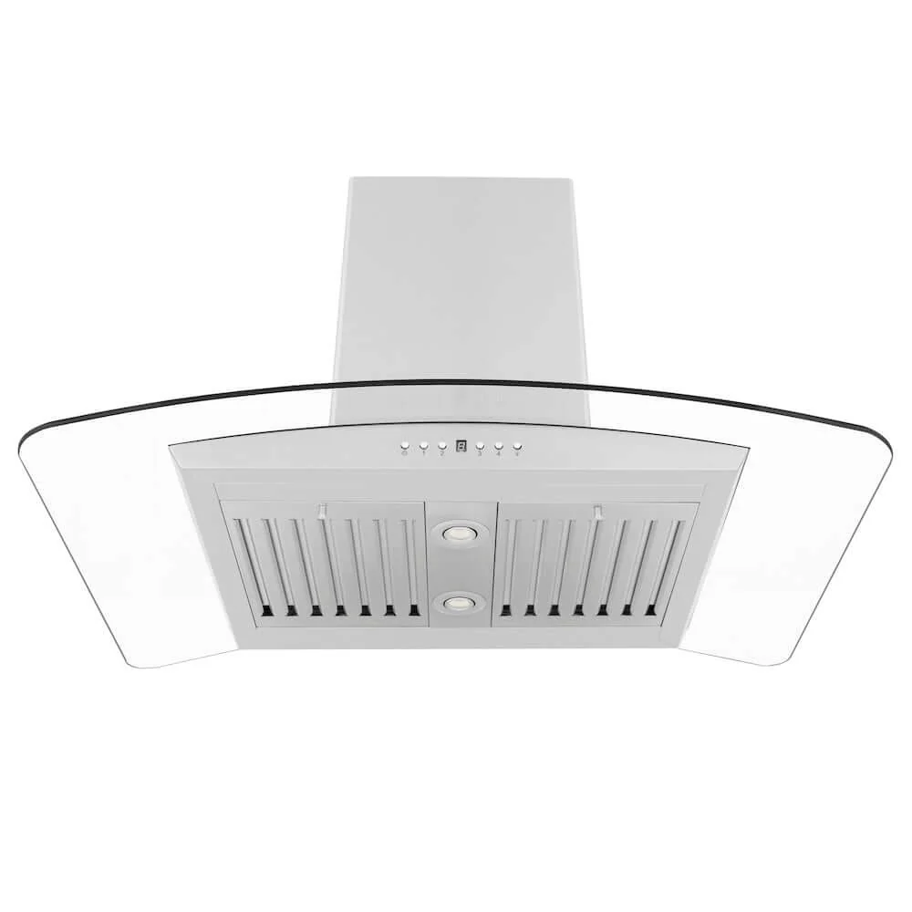 ZLINE 30 in. Convertible Vent Island Mount Range Hood in Stainless Steel & Glass, Handle Open Box-Good Condition - Image 5