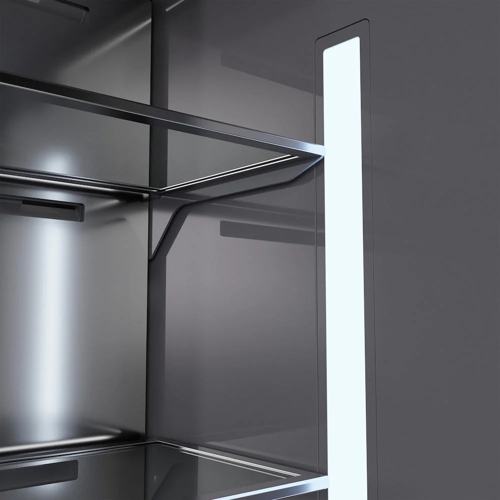 ZLINE 36 in. 19.8 cu. ft. Panel Ready Built-In Bottom Freezer Refrigerator with Water Dispenser and Ice Maker with Graphite Gray Interior, Open Box-Good Condition - Image 10