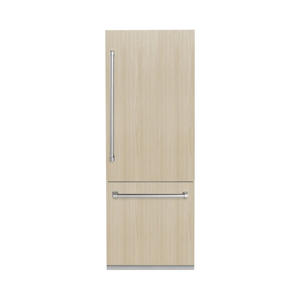 ZLINE 30 in. 16.1 cu. ft. Panel Ready Built-In Bottom Freezer Refrigerator with Water Dispenser and Ice Maker with Graphite Gray Interior, Open Box-Good Condition - Image 5