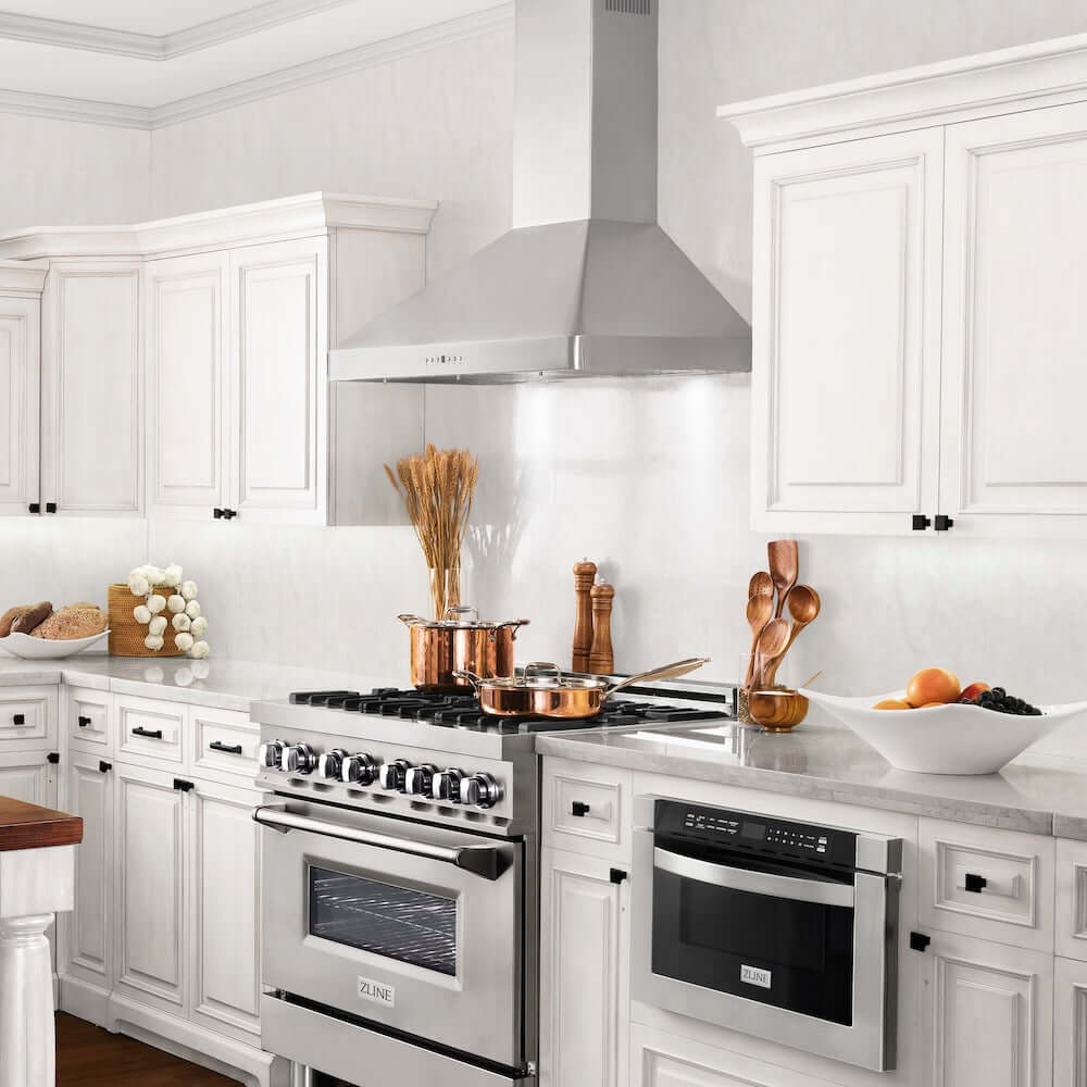 ZLINE 36 in. Convertible Vent Wall Mount Range Hood in Stainless Steel, Handle Open Box-Good Condition - Image 9