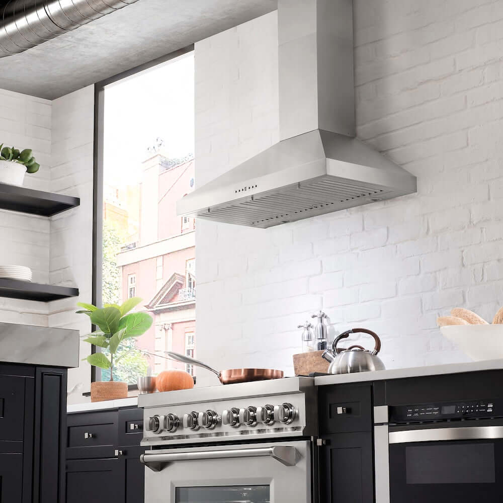 ZLINE 30 in. Convertible Vent Convertible Vent Wall Mount Range Hood in Stainless Steel, Handle Open Box-Good Condition - Image 9