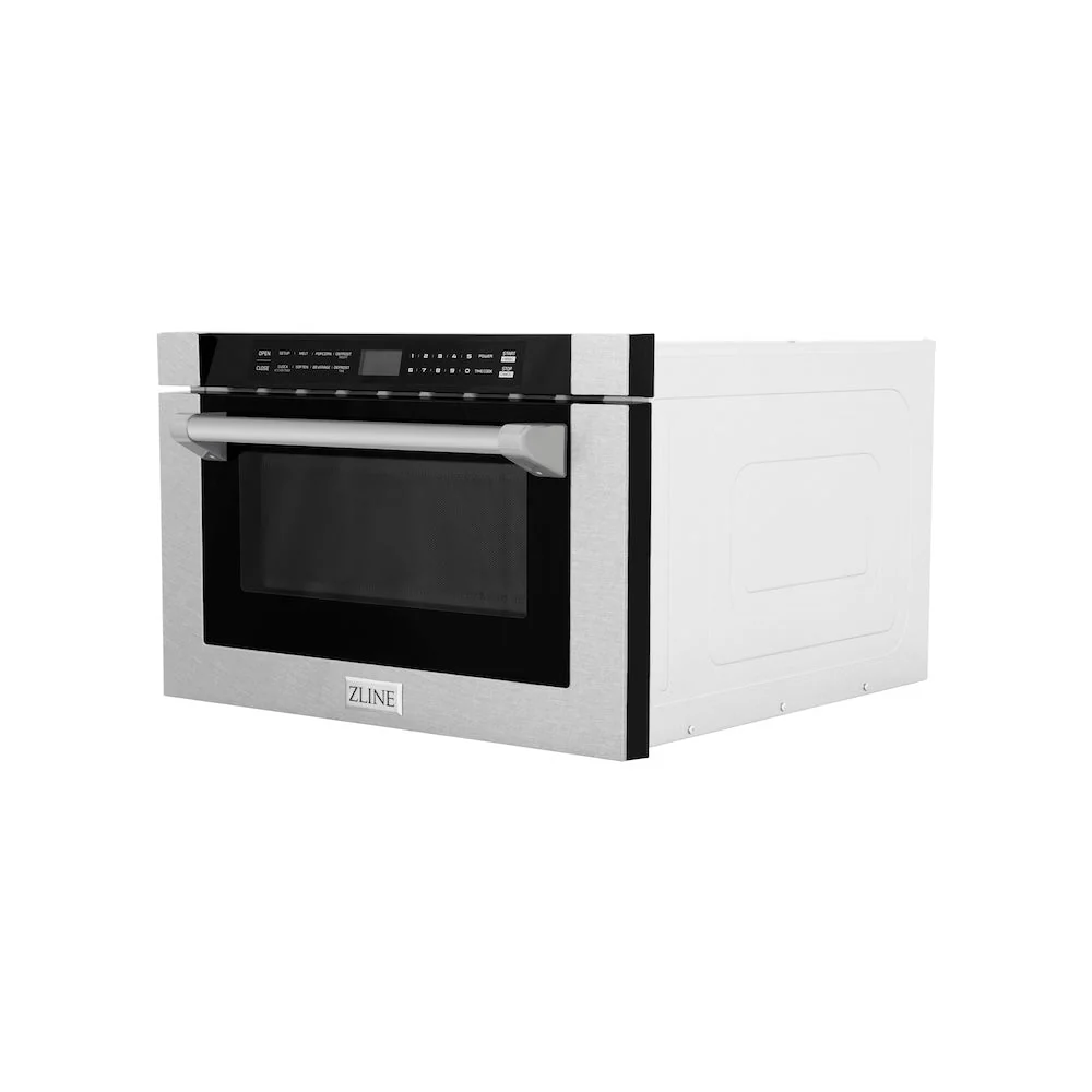 ZLINE 24 in. 1.2 cu. ft. Built-in Microwave Drawer with a Traditional Handle in Satin Stainless Steel, Open Box-Good Condition - Image 4