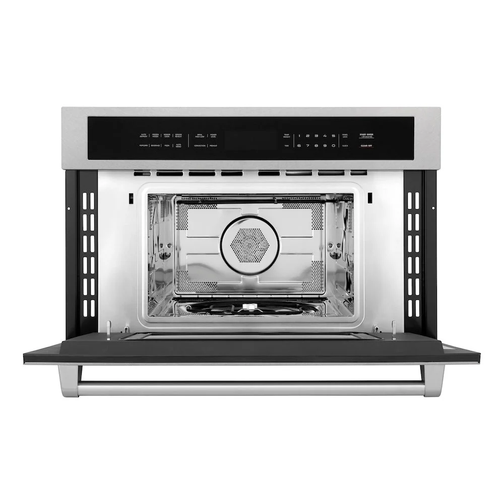 ZLINE 30 in. 1.6 cu ft. Built-in Convection Microwave Oven in Satin Stainless Steel with Speed and Sensor Cooking, Open Box-Good Condition - Image 3
