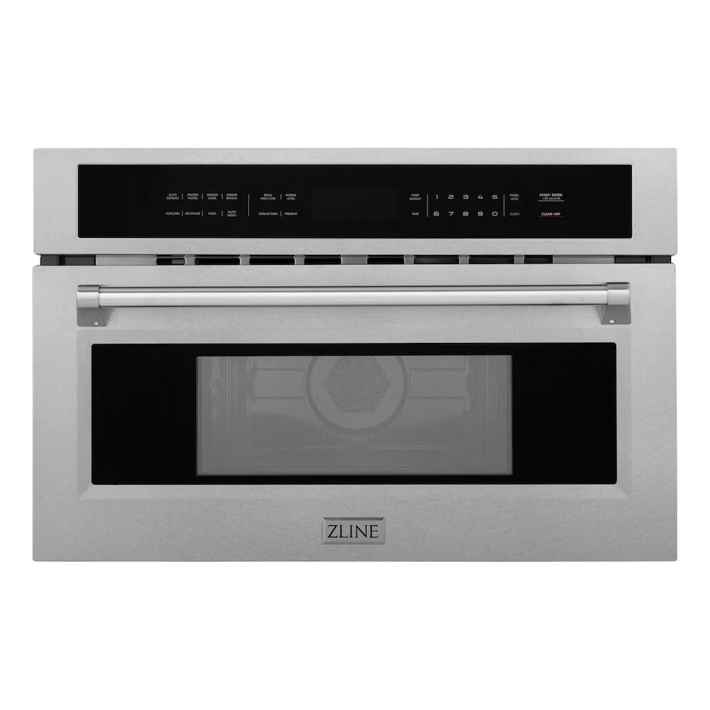 ZLINE 30 in. 1.6 cu ft. Built-in Convection Microwave Oven in Satin Stainless Steel with Speed and Sensor Cooking, Open Box-Good Condition - Image 4