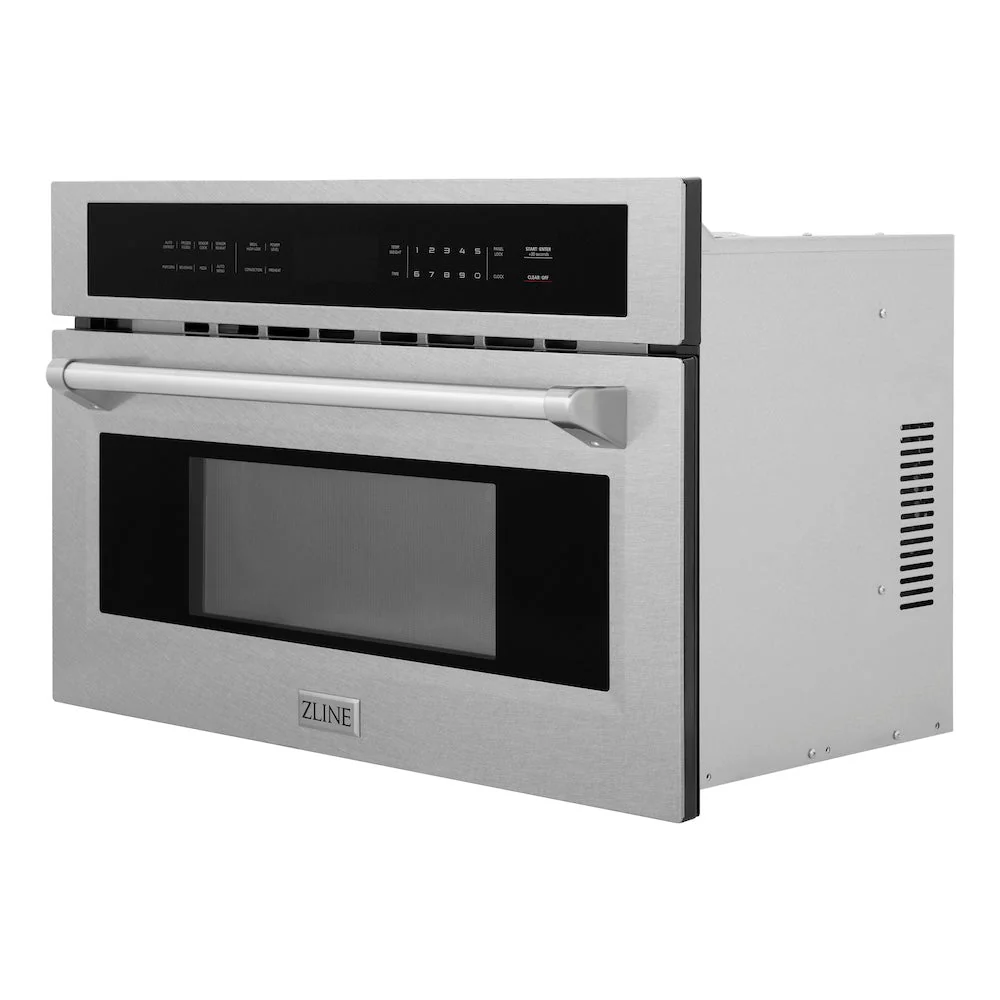 ZLINE 30 in. 1.6 cu ft. Built-in Convection Microwave Oven in Satin Stainless Steel with Speed and Sensor Cooking, Open Box-Good Condition - Image 5