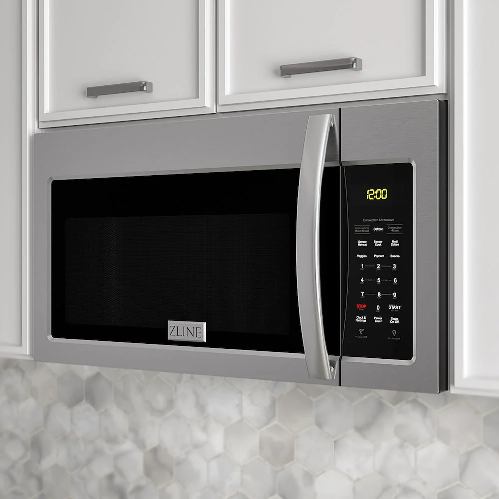 ZLINE 30 in. 1.5 cu. ft. Over-The-Range Convection Microwave Oven in Stainless Steel with Modern Handle and Sensor Cooking, Open Box-Good Condition - Image 13