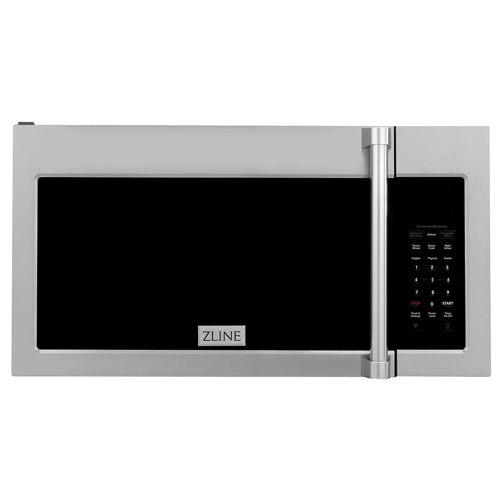 ZLINE 30 in. 1.5 cu. ft. Over-The-Range Convection Microwave Oven in Stainless Steel with Traditional Handle and Sensor Cooking, Open Box-Good Condition