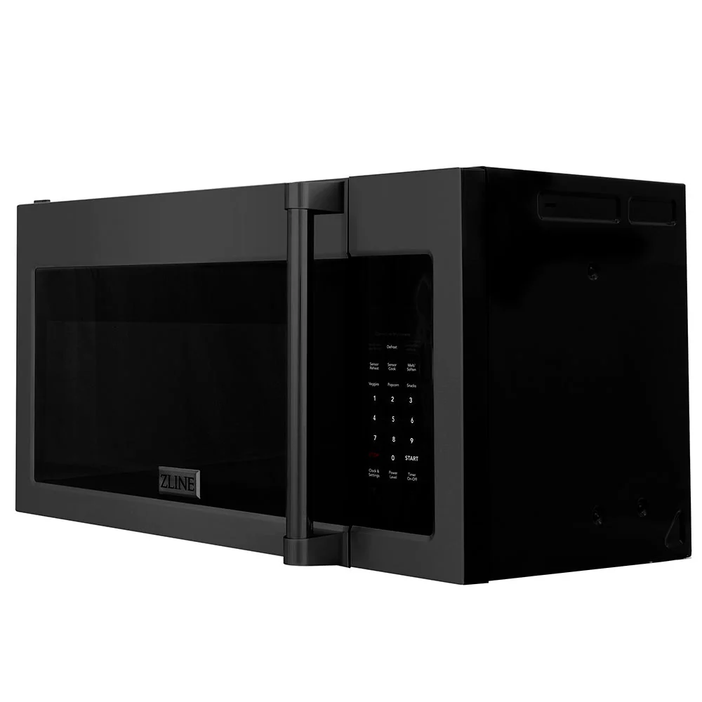 ZLINE 30 in. 1.5 cu. ft. Over-The-Range Convection Microwave Oven in Black Stainless Steel with Traditional Handle and Sensor Cooking, Open Box-Good Condition - Image 3