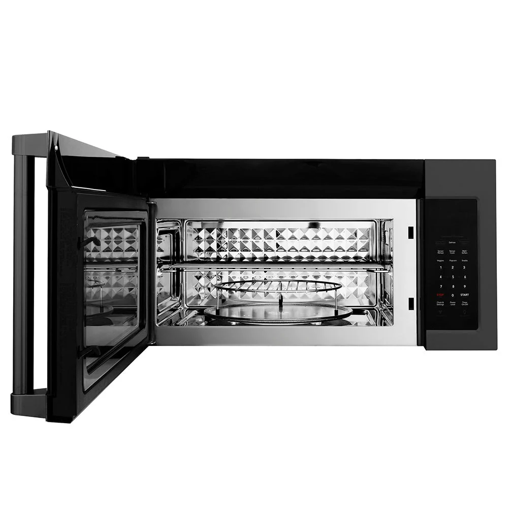 ZLINE 30 in. 1.5 cu. ft. Over-The-Range Convection Microwave Oven in Black Stainless Steel with Traditional Handle and Sensor Cooking, Open Box-Good Condition - Image 5