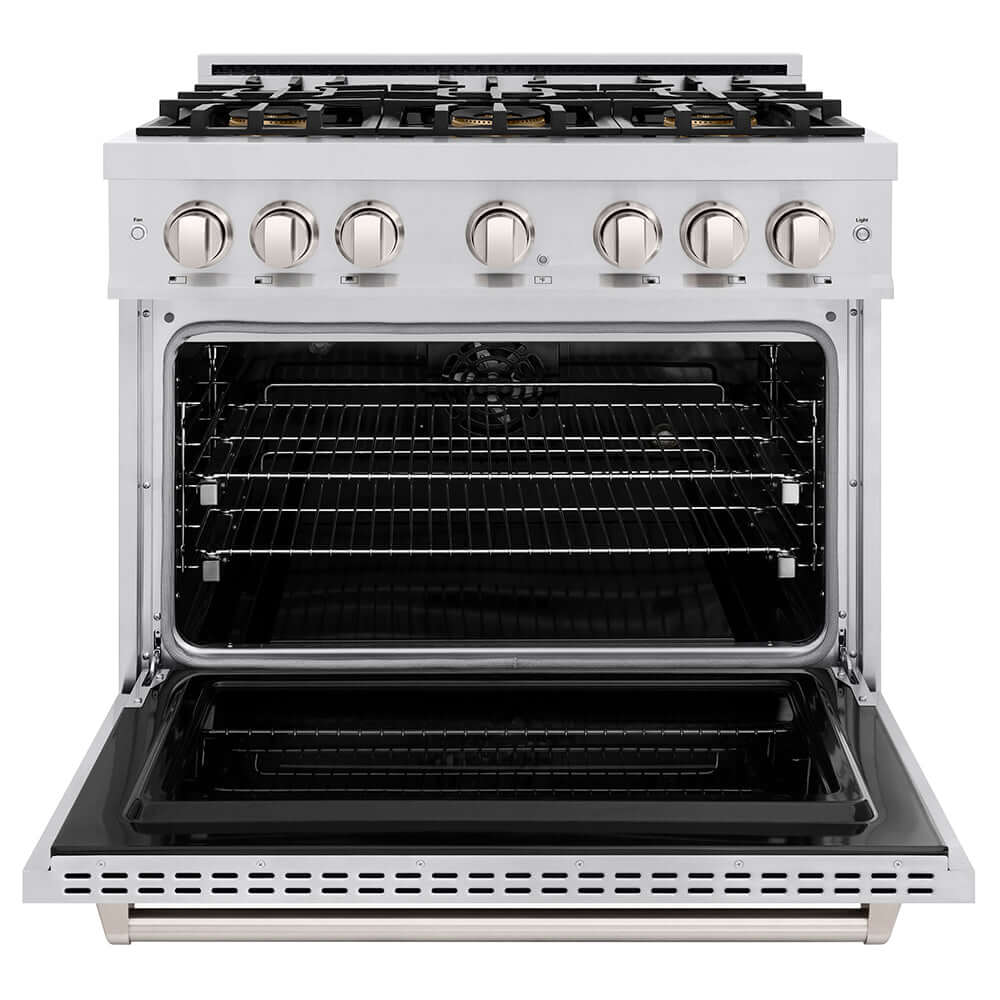ZLINE 36 in. 5.2 cu. ft. Classic Dual Fuel Range with 6 Burner DuoPro™ Cooktop and Electric Convection Oven in Stainless Steel, Open Box-Good Condition - Image 13