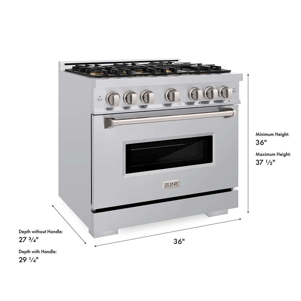 ZLINE 36 in. 5.2 cu. ft. Classic Dual Fuel Range with 6 Burner DuoPro™ Cooktop and Electric Convection Oven in Stainless Steel, Open Box-Good Condition - Image 26