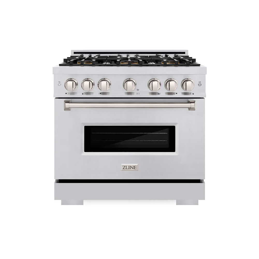 ZLINE 36 in. 5.2 cu. ft. Classic Dual Fuel Range with 6 Burner DuoPro™ Cooktop and Electric Convection Oven in Stainless Steel, Open Box-Good Condition - Image 9
