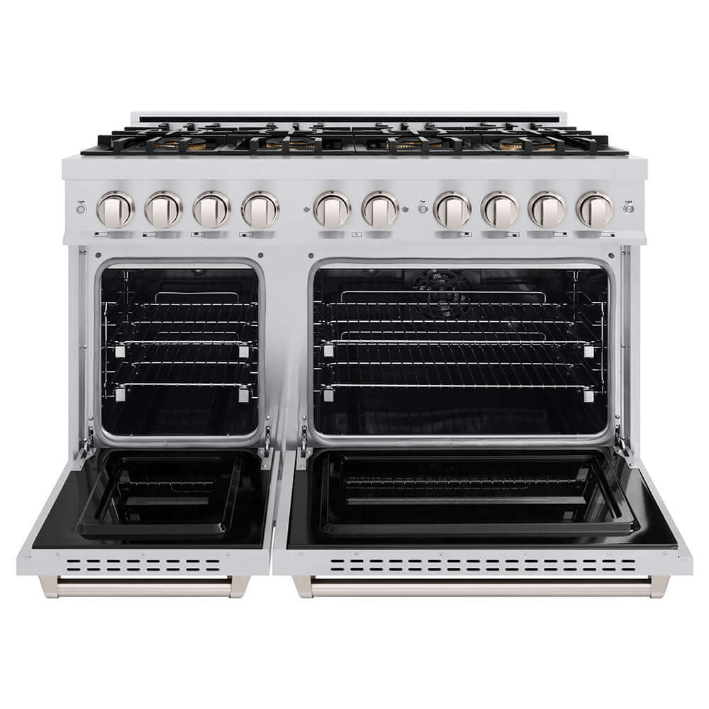 ZLINE 48 in. 6.7 cu. ft. Classic Dual Fuel Range with 8 Burner DuoPro™ Cooktop and Dual Ovens in Stainless Steel, Open Box-Good Condition - Image 14