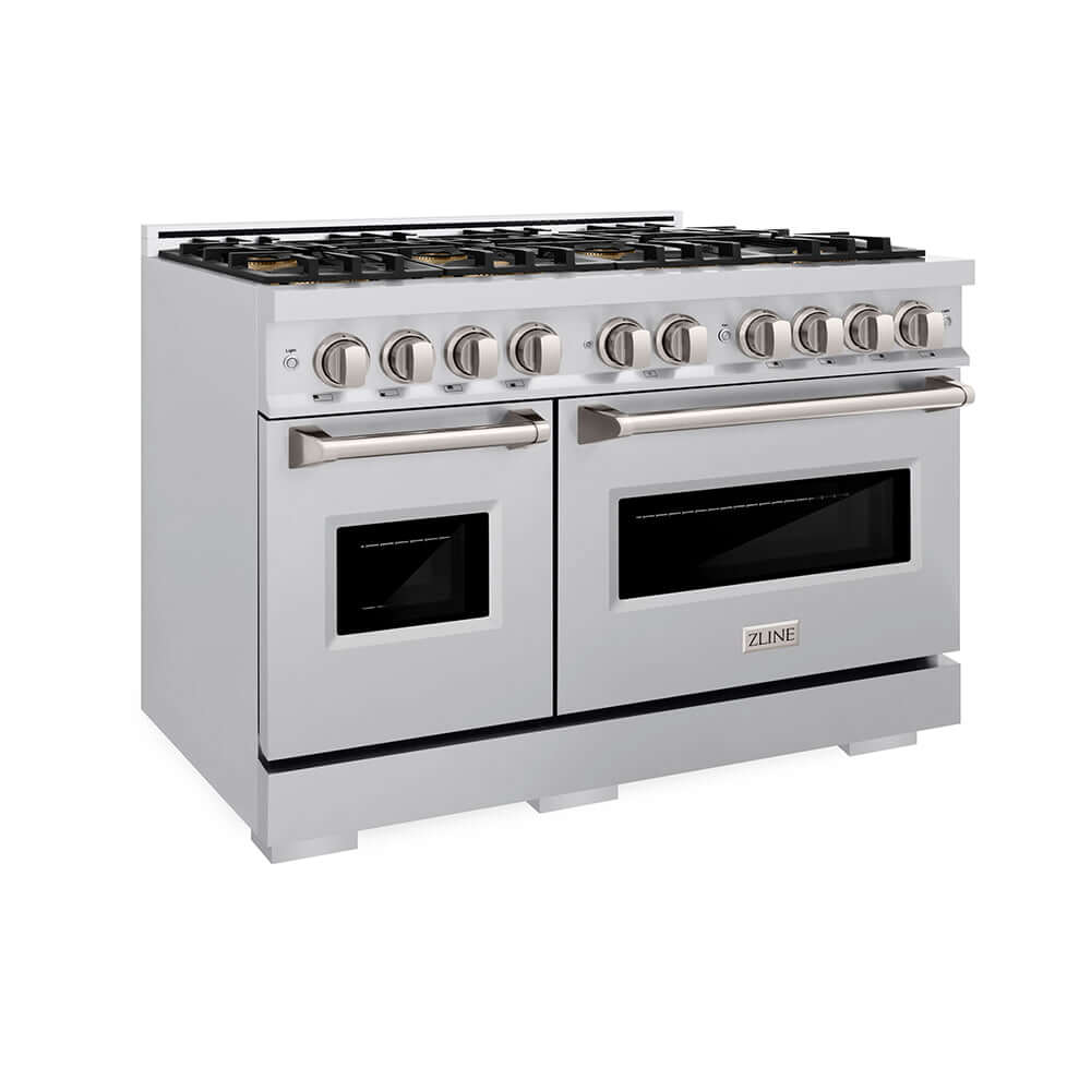 ZLINE 48 in. 6.7 cu. ft. Classic Dual Fuel Range with 8 Burner DuoPro™ Cooktop and Dual Ovens in Stainless Steel, Open Box-Good Condition - Image 9