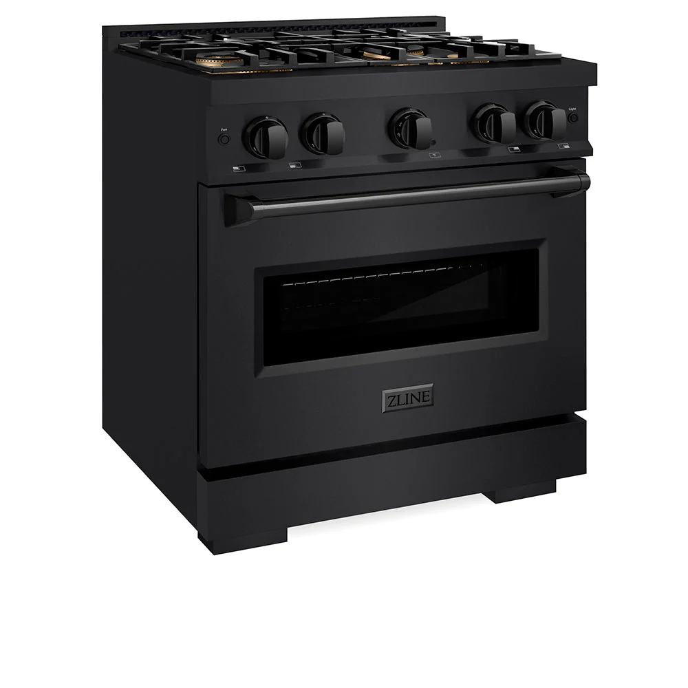 ZLINE 30 in. 4.2 cu. ft. Classic Dual Fuel Range with 4 Burner DuoPro™ Cooktop and Electric Convection Oven in Black Stainless Steel, Open Box-Good Condition - Image 10