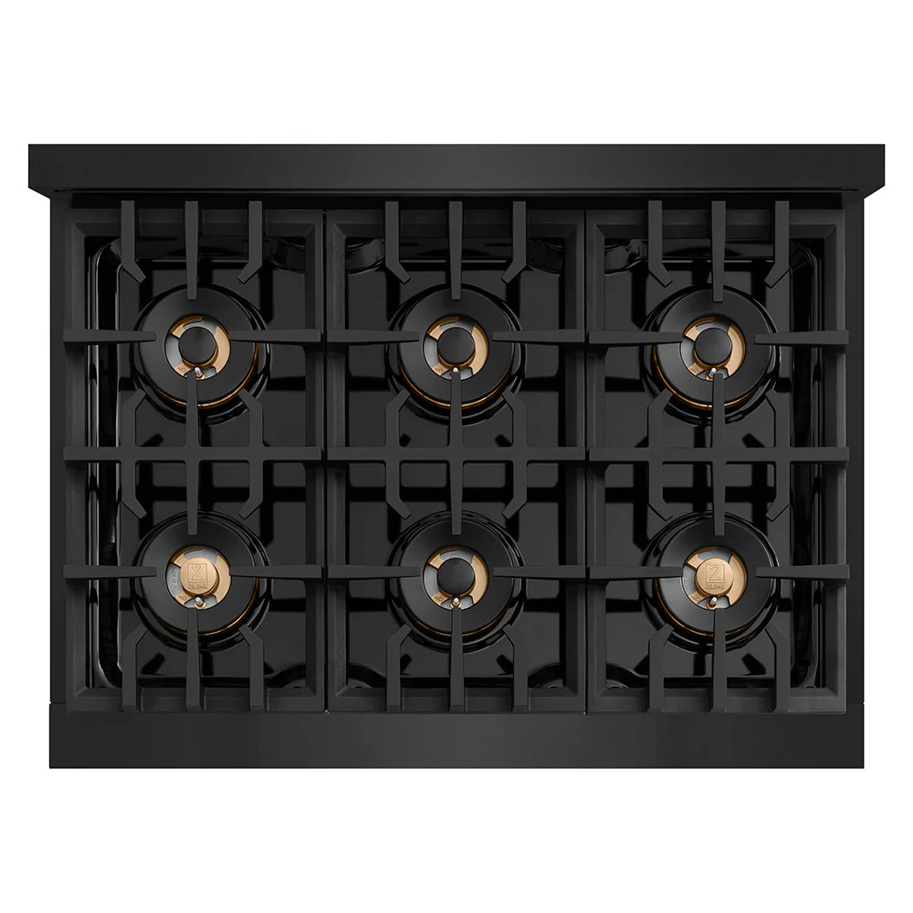 ZLINE 36 in. 5.2 cu. ft. Classic Dual Fuel Range with 6 Burner DuoPro™ Cooktop and Electric Convection Oven in Black Stainless Steel, Open Box-Good Condition - Image 11