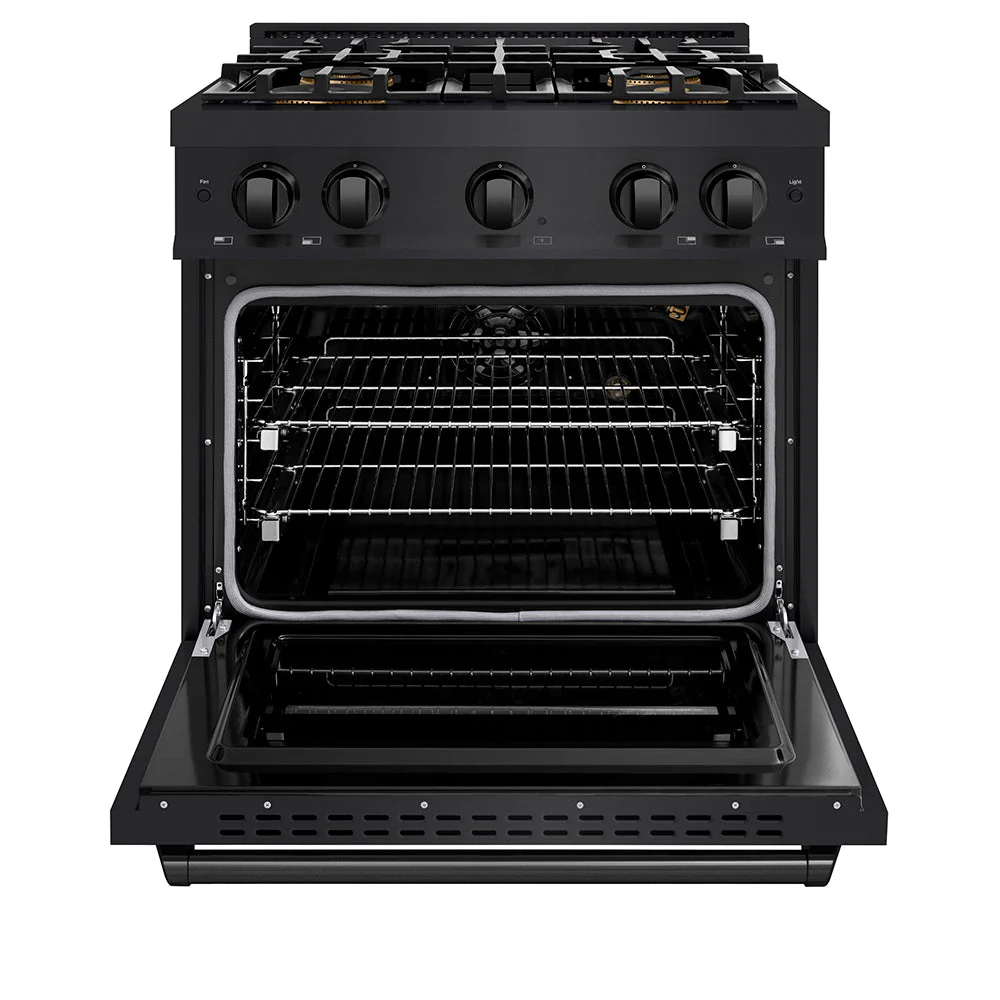 ZLINE 30 in. 4.2 cu. ft. Classic Gas Range with 4 Burner DuoPro™ Cooktop and Convection Gas Oven in Black Stainless Steel, Open Box-Good Condition - Image 13