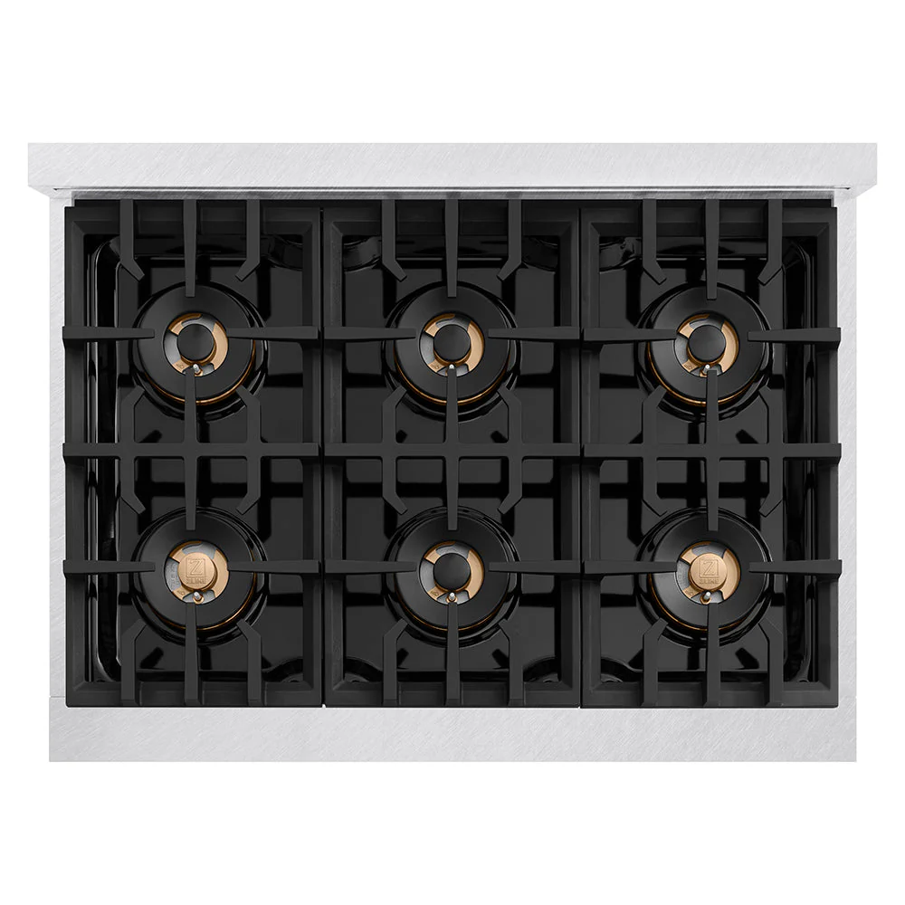 ZLINE 36 in. 5.2 cu. ft. Classic Gas Range with 6 Burner DuoPro™ Cooktop and Convection Gas Oven in Satin Stainless Steel, Open Box-Good Condition - Image 12