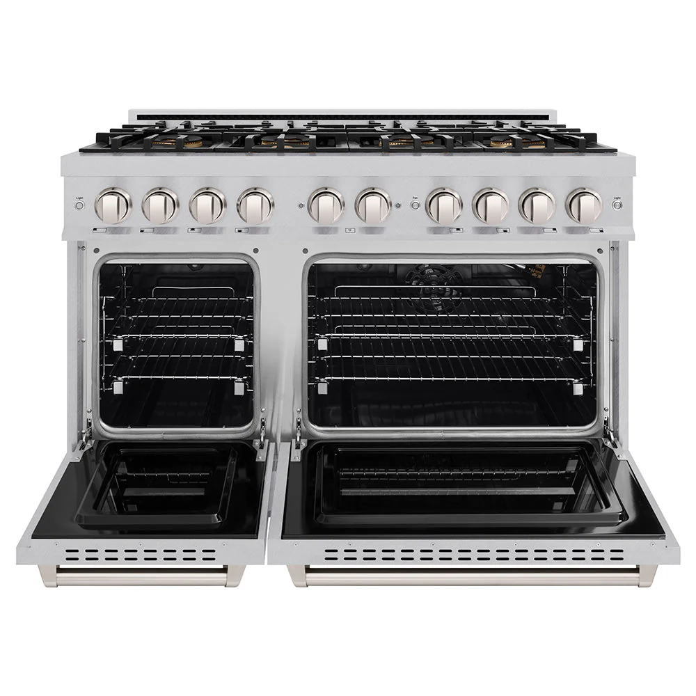 ZLINE 48 in. 6.7 cu. ft. Classic Gas Range with 8 Burner DuoPro™ Cooktop and Dual Ovens in Satin Stainless Steel, Open Box-Good Condition - Image 15
