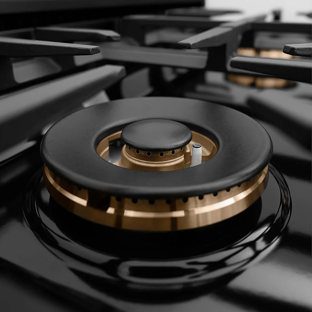 ZLINE Autograph Edition 30 in. Classic Gas Rangetop with 4 Burner DuoPro™ Cooktop in Black Stainless Steel and Polished Gold Accents, Open Box-Good Condition - Image 6