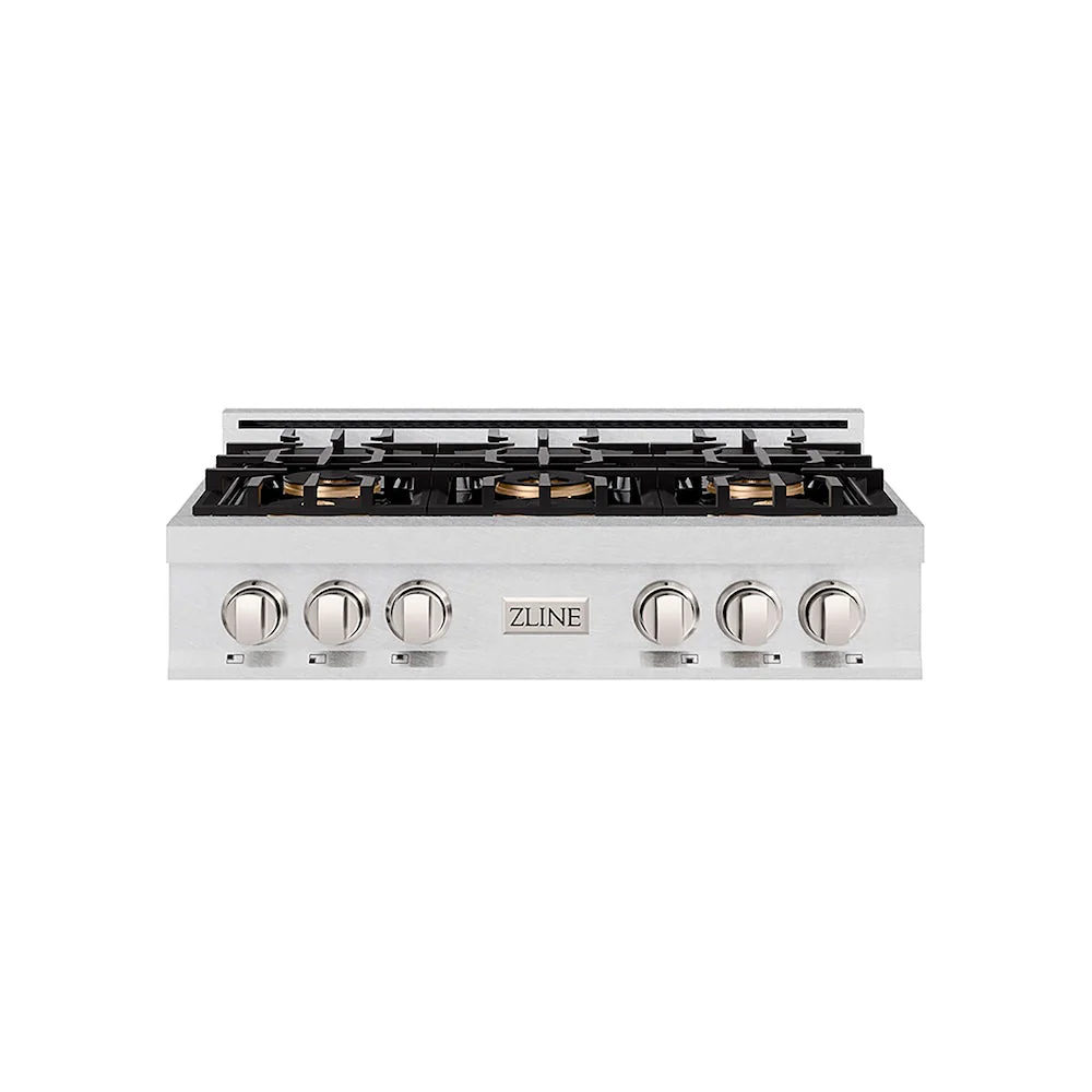 ZLINE 36 in. Classic Gas Rangetop with 6 Burner DuoPro™ Cooktop in Satin Stainless Steel, Open Box-Good Condition - Image 3