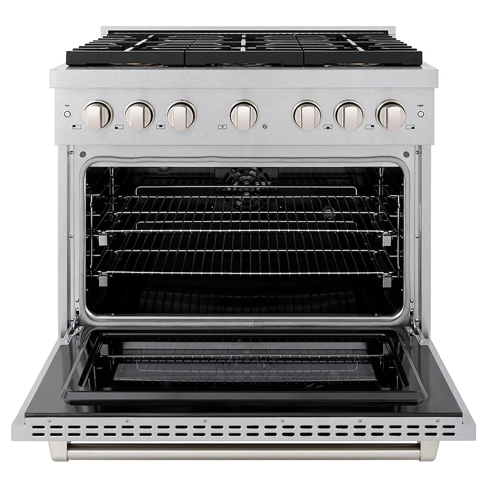 ZLINE 36 in. 5.2 cu. ft. Paramount Dual Fuel Range with 6 Burner DuoPro™ Cooktop and Electric Convection Oven in Satin Stainless Steel, Open Box-Good Condition - Image 5