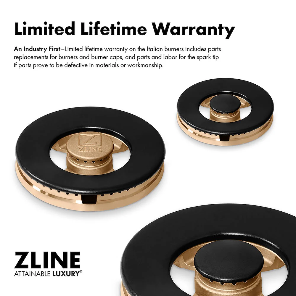ZLINE Autograph Edition 48 in. 6.7 cu. ft. Paramount Dual Fuel Range with 8 Burner DuoPro™ Cooktop and Dual Ovens in Satin Stainless Steel with Black Matte Doors and Champagne Bronze Accents, Open Box-Good Condition - Image 20