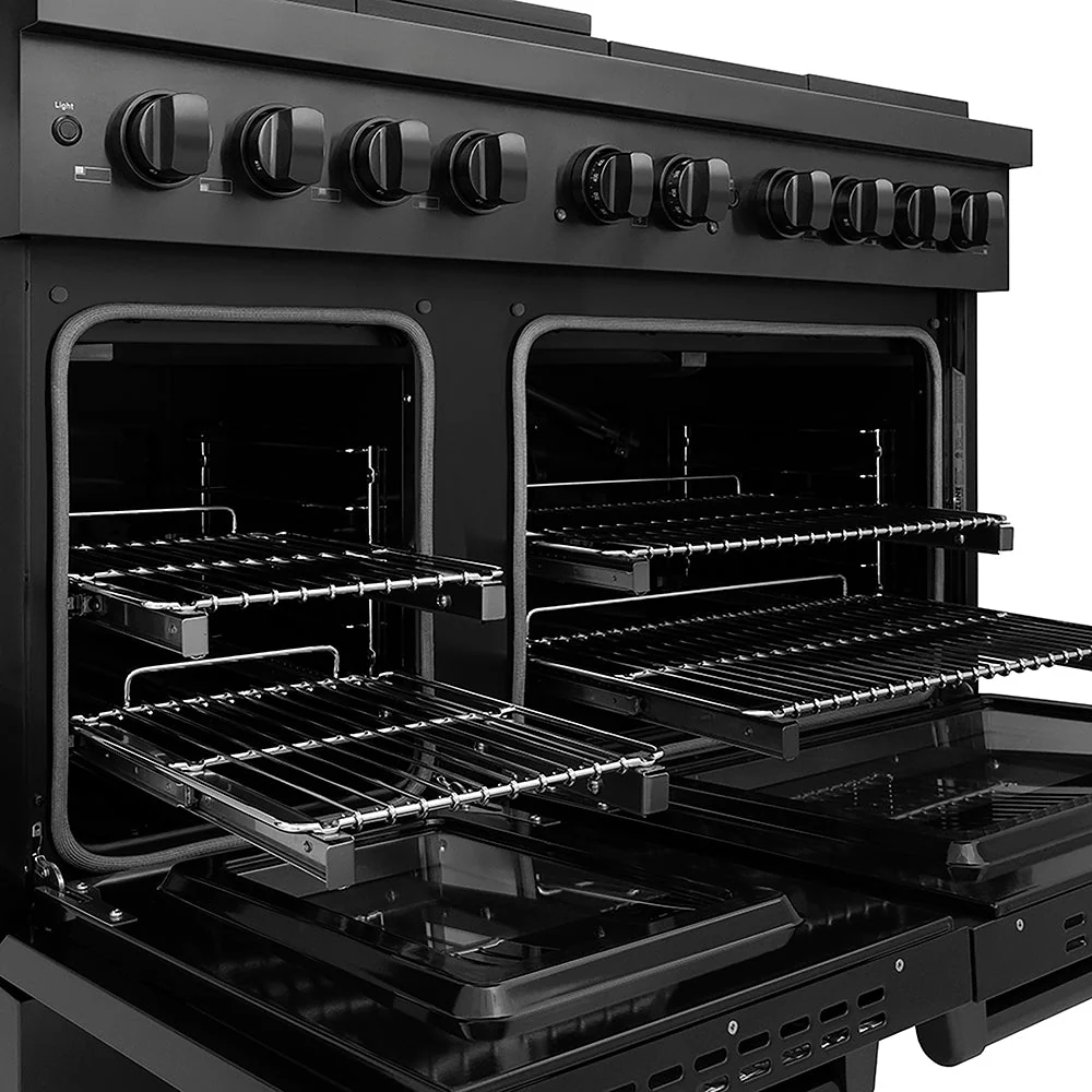 ZLINE 48 in. 6.7 cu. ft. Paramount Gas Range with 8 Burner DuoPro™ Cooktop and Dual Ovens in Black Stainless Steel, Open Box-Good Condition - Image 12