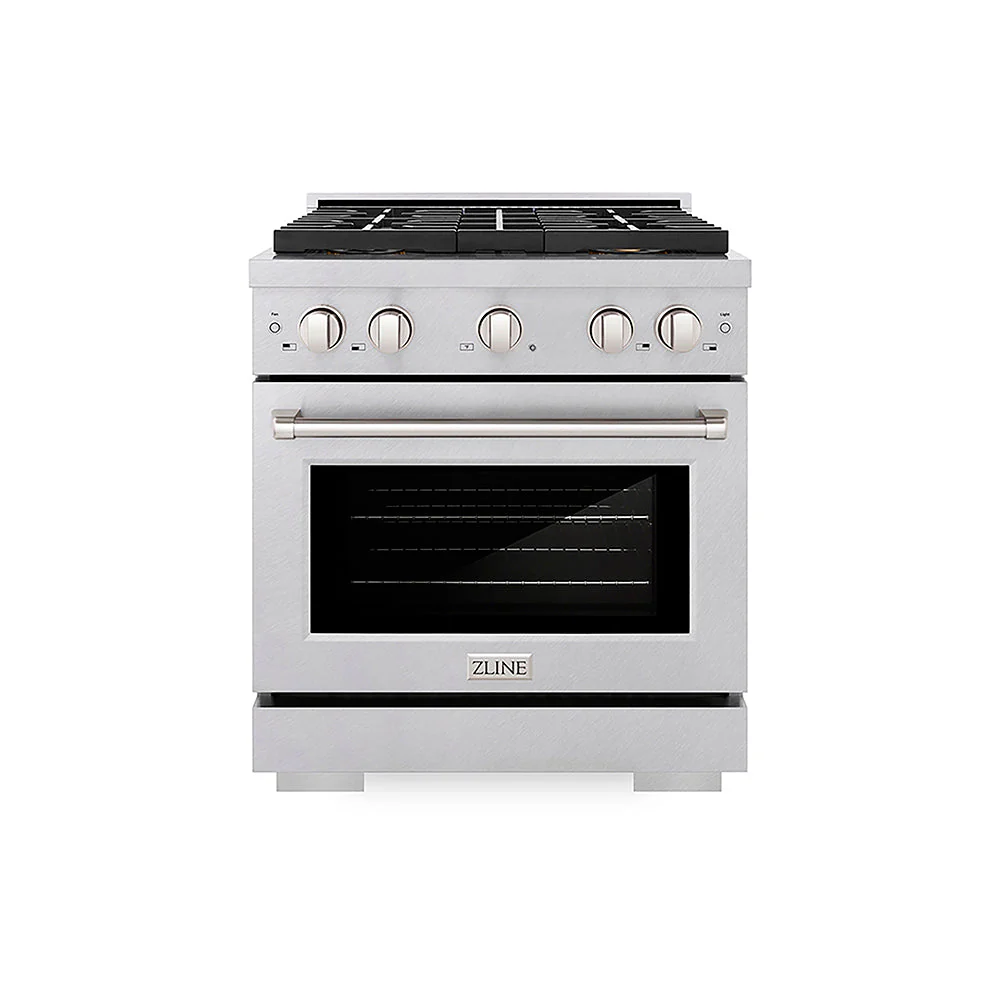 ZLINE 30 in. 4.2 cu. ft. Paramount Gas Range with 4 Burner DuoPro™ Cooktop and Convection Gas Oven in Satin Stainless Steel, Open Box-Good Condition - Image 3