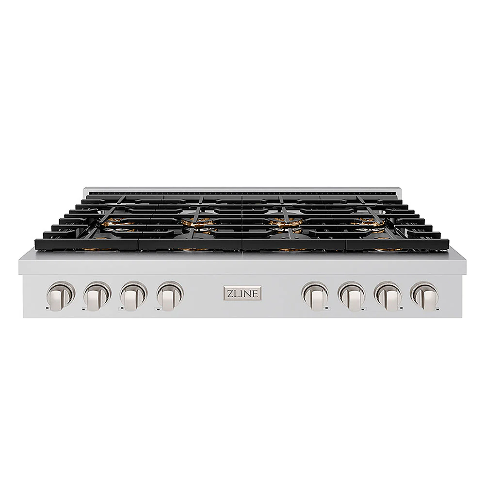 ZLINE 48 in. Paramount Gas Rangetop with 8 Burner DuoPro™ Cooktop in Stainless Steel - Image 3