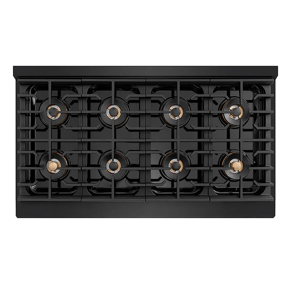ZLINE 48 in. Paramount Gas Rangetop with 8 Burner DuoPro™ Cooktop in Black Stainless Steel, Open Box-Good Condition - Image 2