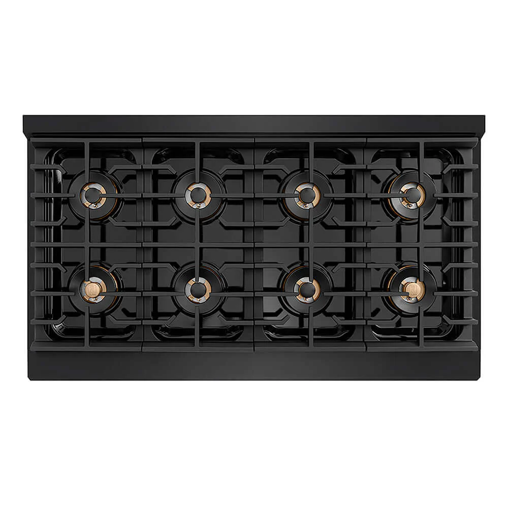 ZLINE Autograph Edition 48 in. Paramount Gas Rangetop with 8 Burner DuoPro™ Cooktop in Black Stainless Steel and Champagne Bronze Accents, Open Box-Good Condition - Image 2
