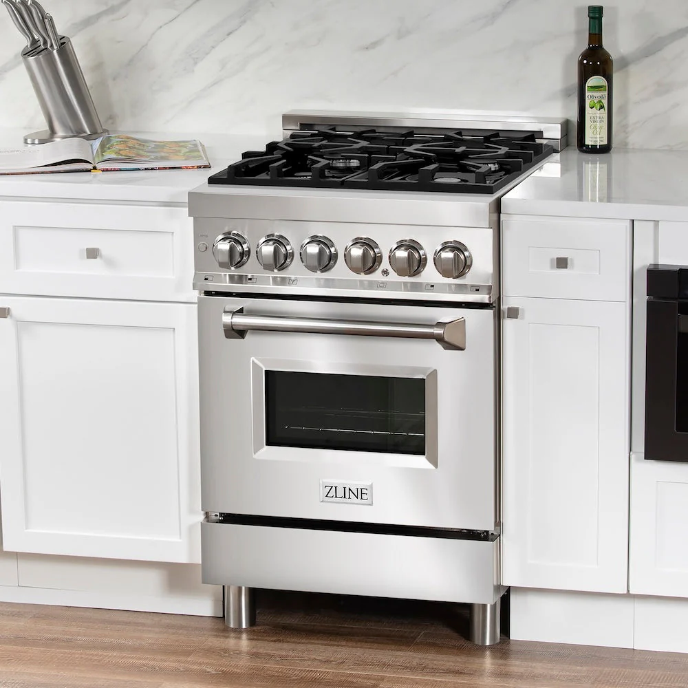 ZLINE 24 in. 2.8 cu. ft. Legacy Dual Fuel Range with 4 Burner Gas Cooktop and Electric Convection Oven in Stainless Steel, Open Box-Good Condition - Image 18
