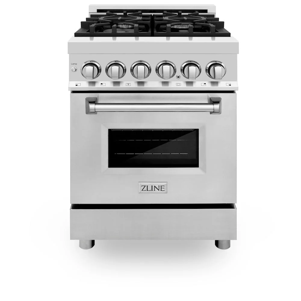 ZLINE 24 in. 2.8 cu. ft. Legacy Dual Fuel Range with 4 Burner Gas Cooktop and Electric Convection Oven in Stainless Steel, Open Box-Good Condition - Image 6