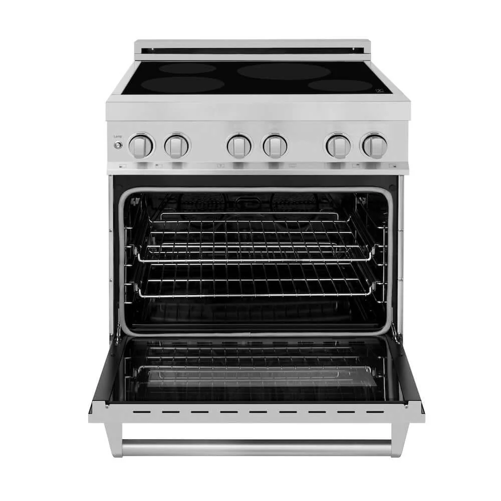 ZLINE 30 in. 4.0 cu. ft. Legacy Induction Range with 4 Element Cooktop and Electric Convection Oven in Stainless Steel, Open Box-Good Condition - Image 7