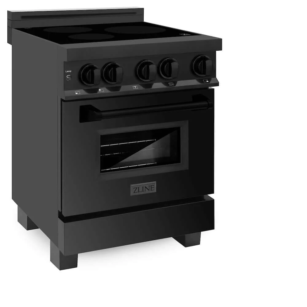 ZLINE 24 in. 2.8 cu. ft. Legacy Induction Range with 4 Element Cooktop and Electric Oven in Black Stainless Steel, Open Box-Good Condition - Image 3