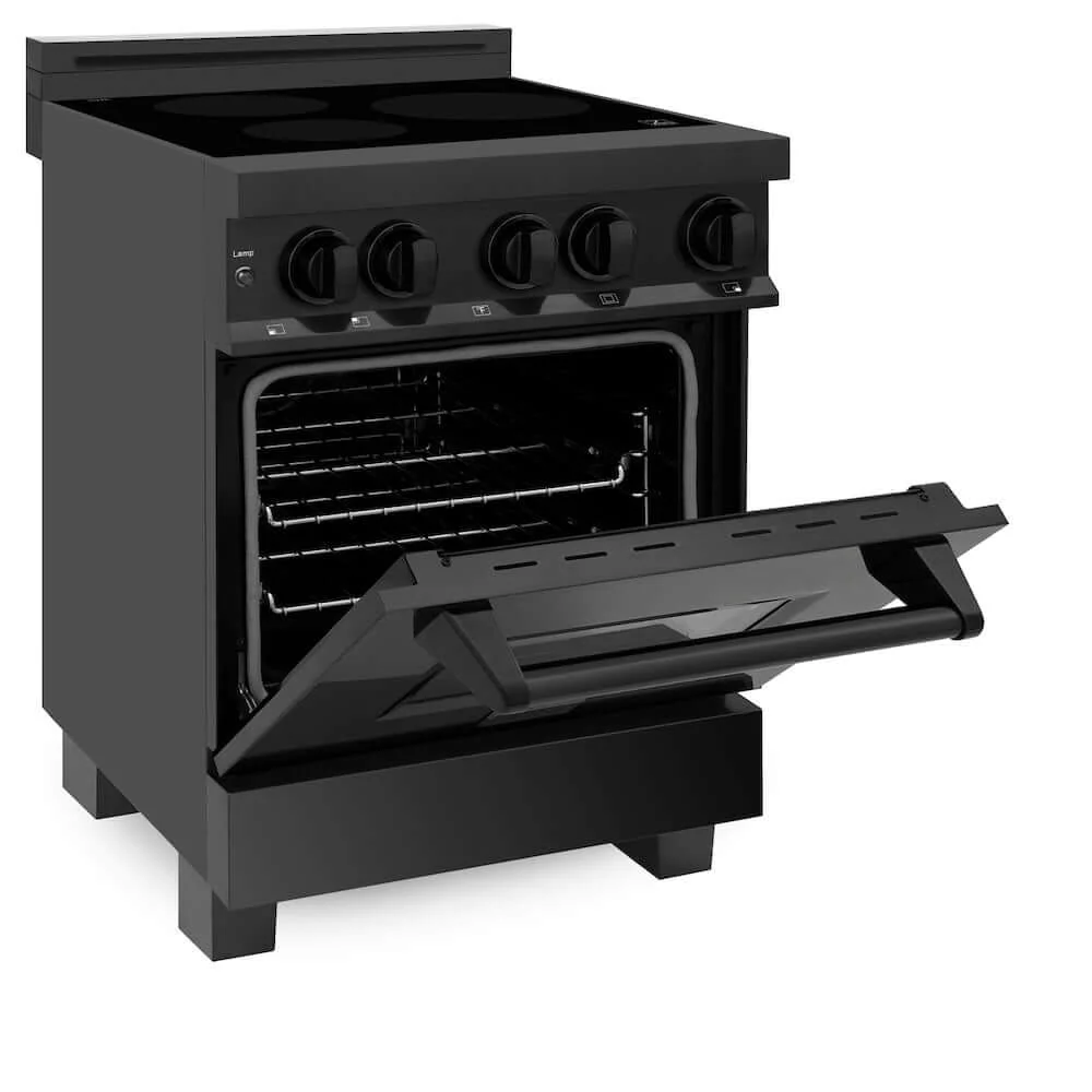 ZLINE 24 in. 2.8 cu. ft. Legacy Induction Range with 4 Element Cooktop and Electric Oven in Black Stainless Steel, Open Box-Good Condition - Image 4