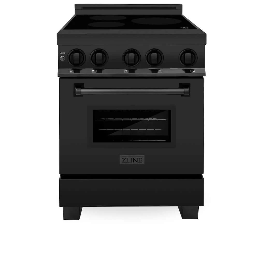 ZLINE 24 in. 2.8 cu. ft. Legacy Induction Range with 4 Element Cooktop and Electric Oven in Black Stainless Steel, Open Box-Good Condition - Image 7