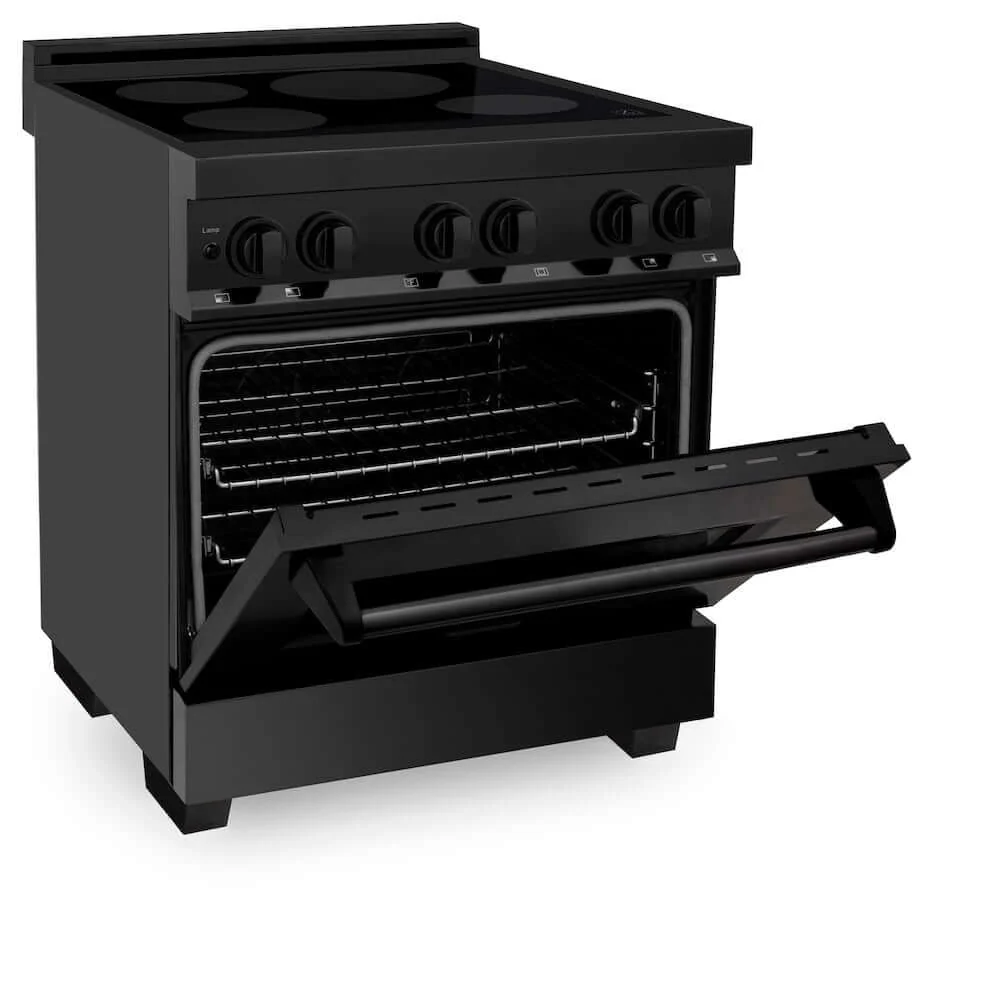 ZLINE 30 in. 4.0 cu. ft. Legacy Induction Range with 4 Element Cooktop and Electric Oven in Black Stainless Steel, Open Box-Good Condition - Image 4