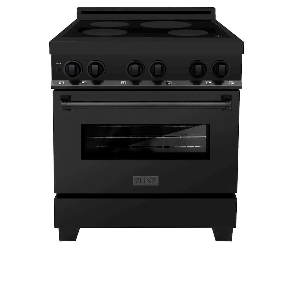 ZLINE 30 in. 4.0 cu. ft. Legacy Induction Range with 4 Element Cooktop and Electric Oven in Black Stainless Steel, Open Box-Good Condition - Image 7