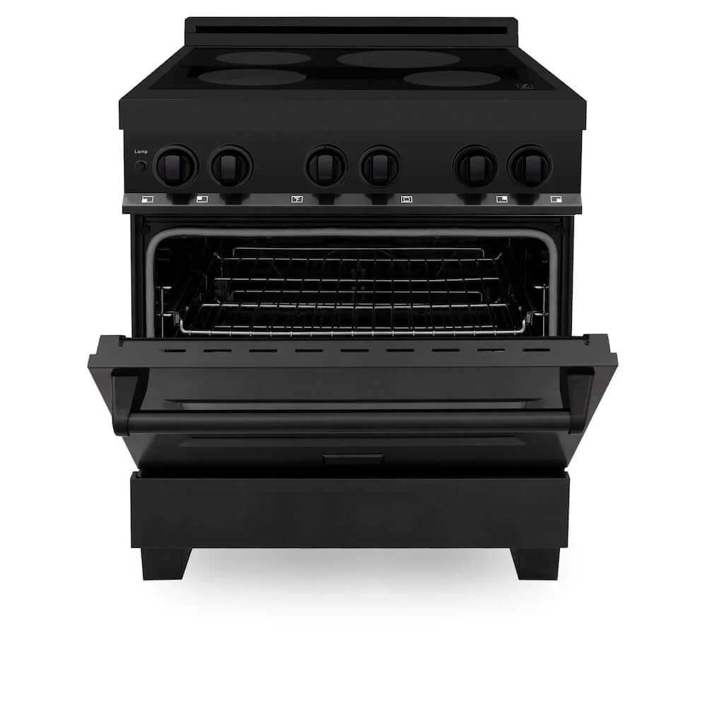 ZLINE 30 in. 4.0 cu. ft. Legacy Induction Range with 4 Element Cooktop and Electric Oven in Black Stainless Steel, Open Box-Good Condition - Image 8