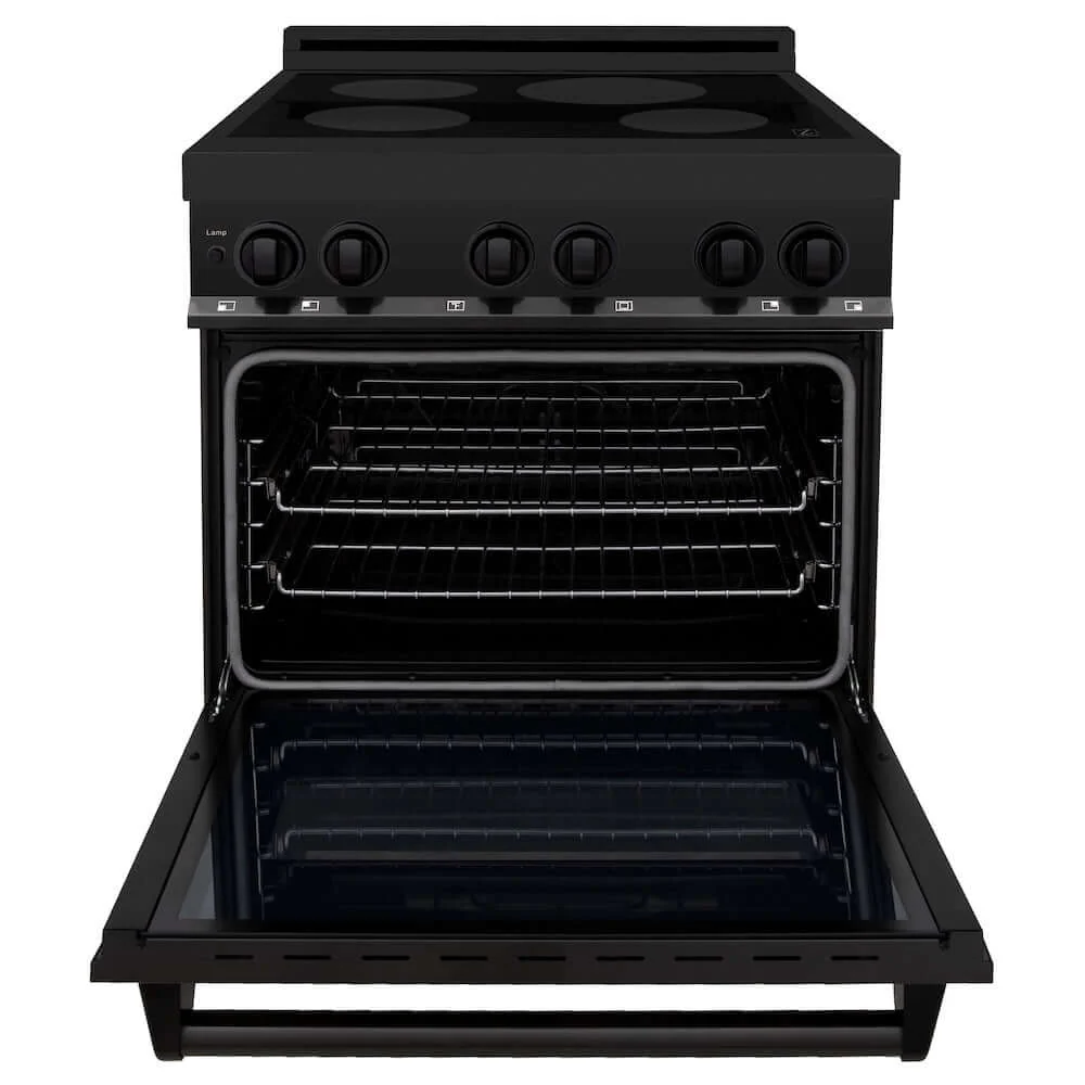 ZLINE 30 in. 4.0 cu. ft. Legacy Induction Range with 4 Element Cooktop and Electric Oven in Black Stainless Steel, Open Box-Good Condition - Image 9